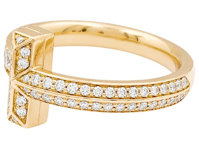 Anello Tiffany & Co, « Tiffany T », oro rosa e diamanti. - vista 2