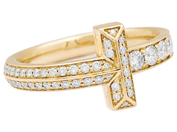 Anello Tiffany & Co, « Tiffany T », oro rosa e diamanti. - vista 5