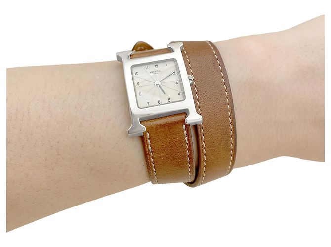 Relógio Feminino Hermès, "Heure H", aço, petit modèle. - vista 8