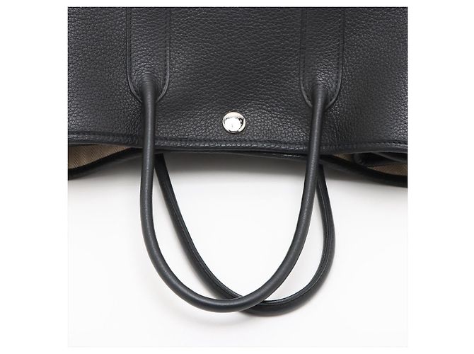 Hermès mala Tote Garden Party 30 em couro Preta - vista 5