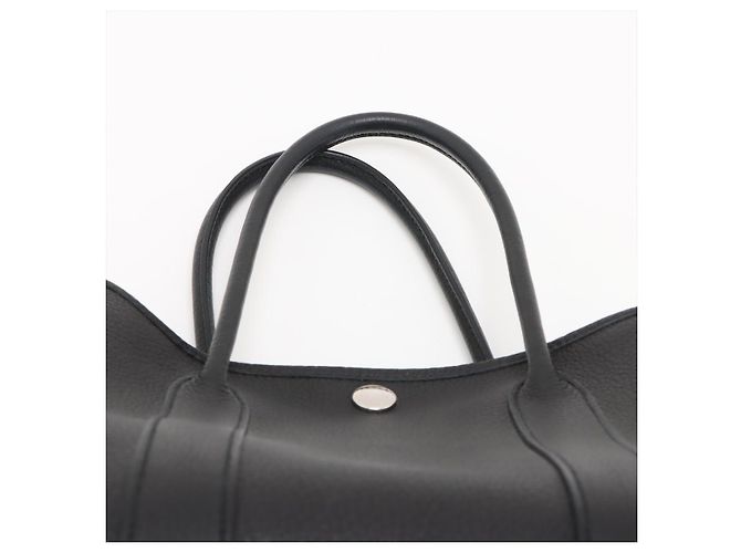 Hermès mala Tote Garden Party 30 em couro Preta - vista 6