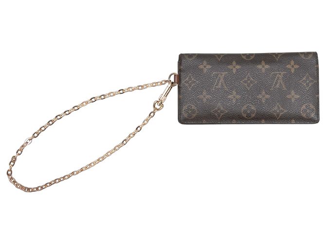 Pochette da polso con catena Louis Vuitton Monogram marrone - vista 2