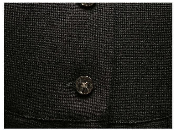 Chaqueta ajustada de lana con ribetes de seda Chanel negra Talla FR 38 - vista 5