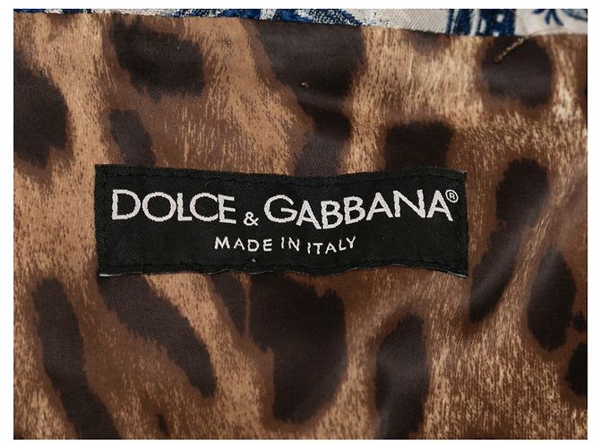 Multicolor Dolce & Gabbana Spring/Summer 2021 Patchwork Jacquard Coat Size US M - view 5