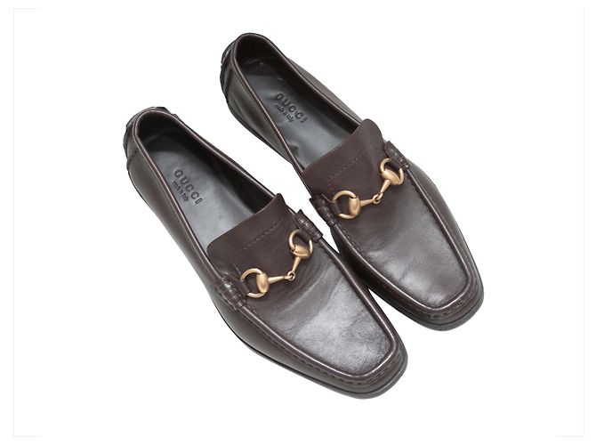 Mocasines Gucci Horsebit Marrones Talla 37 - vista 2