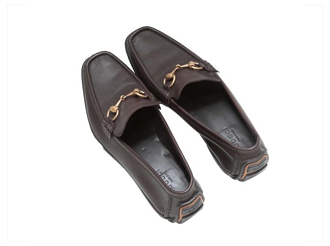 Mocasines Gucci Horsebit Marrones Talla 37 - vista 3