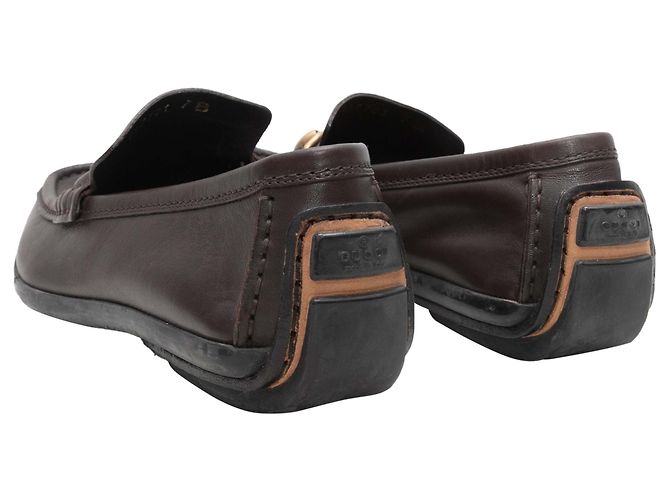 Mocasines Gucci Horsebit Marrones Talla 37 - vista 4