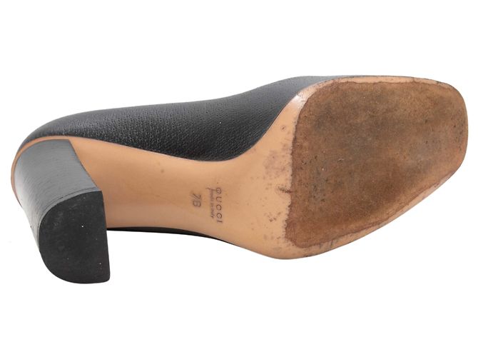 Gucci GG Leder-Pumps in Schwarz Größe 7B - Ansicht 5