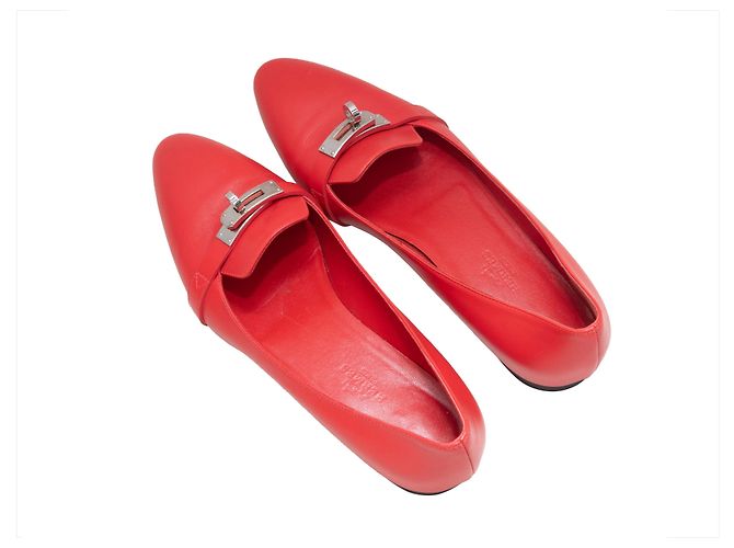 Hermès Ballerine a punta con chiusura Hermes Rosse Taglia 37 - vista 3