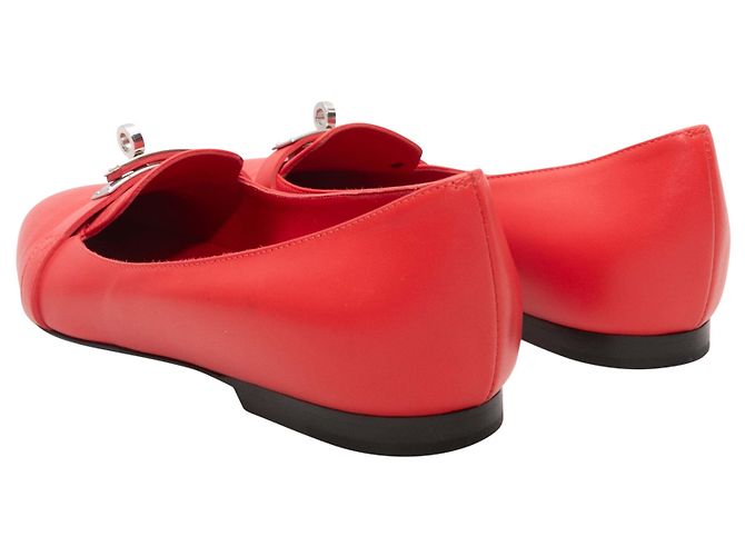 Hermès Ballerine a punta con chiusura Hermes Rosse Taglia 37 - vista 4