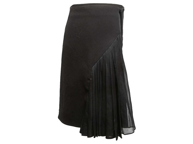Minifalda Balenciaga negra con pliegues Talla FR 38 - vista 2