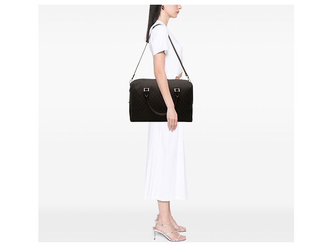 Borsa da viaggio Gucci GG Denim marrone - vista 6