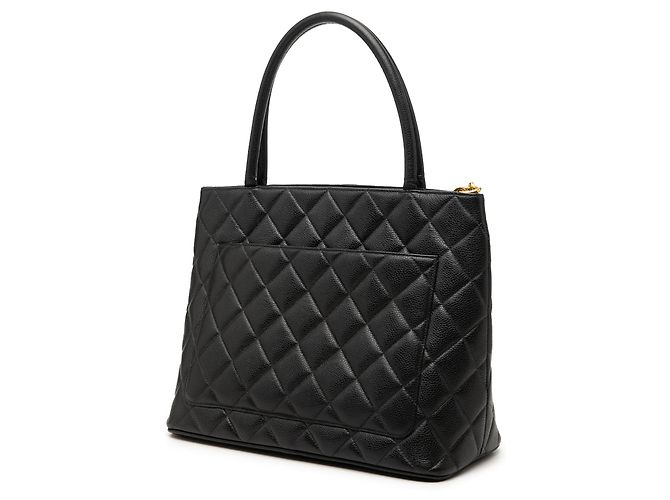 Bolso Tote Chanel Caviar Medallion Negro - vista 2