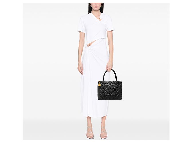 Bolso Tote Chanel Caviar Medallion Negro - vista 6