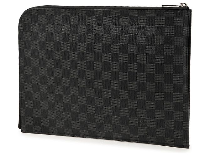 Bolso de mano Louis Vuitton Damier Graphite Pochette Jour GM negro - vista 2