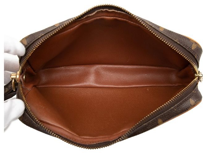 Borsa a pochette Louis Vuitton Monogram Marly Dragonne PM Marrone - vista 4