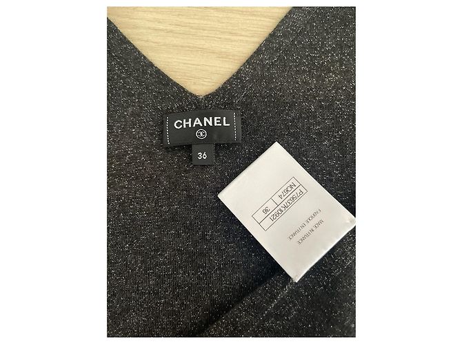 Chanel 23B Glitzerkleid Grau Größe 36 - Ansicht 3