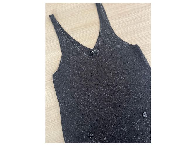 Chanel 23B Glitzerkleid Grau Größe 36 - Ansicht 4
