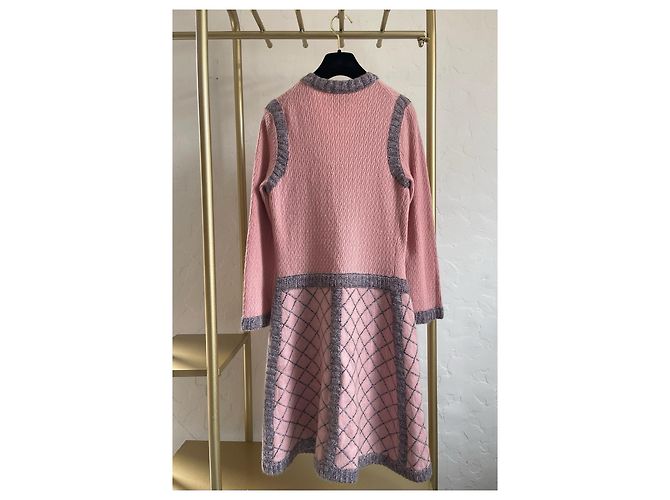 Abito Chanel 15K in lana color-block multicolore - vista 2