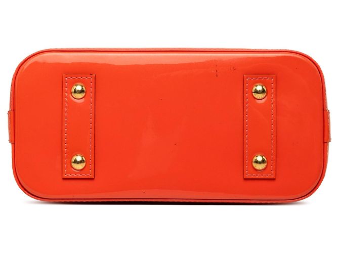 Borsa Satchel Alma BB Louis Vuitton Monogram Vernis Arancione - vista 3