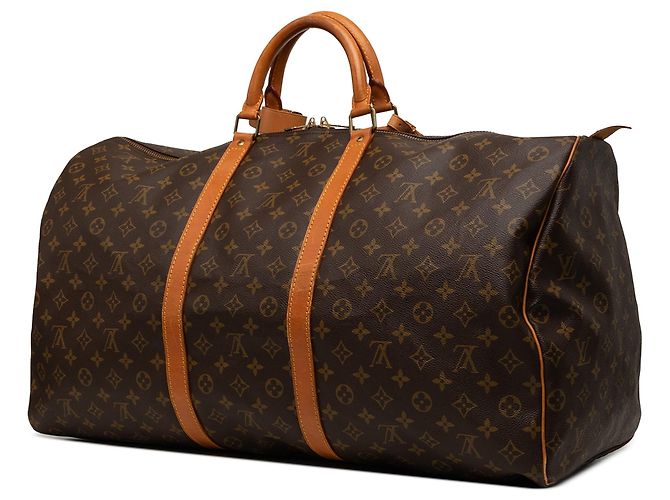 Brown Louis Vuitton Monogram Keepall 60 Travel Bag - view 2