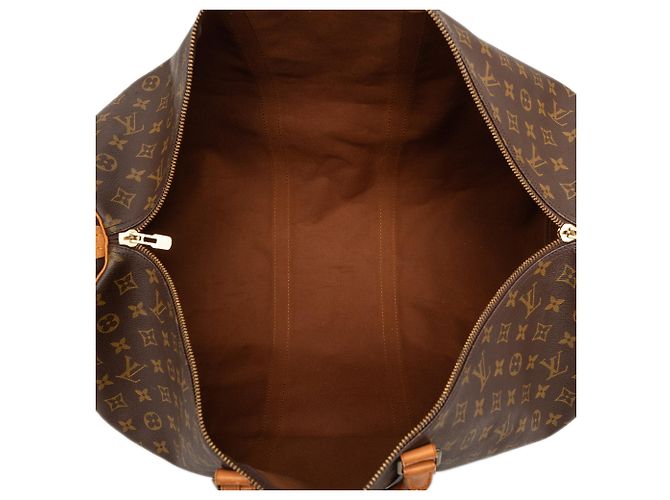 Brown Louis Vuitton Monogram Keepall 60 Travel Bag - view 4