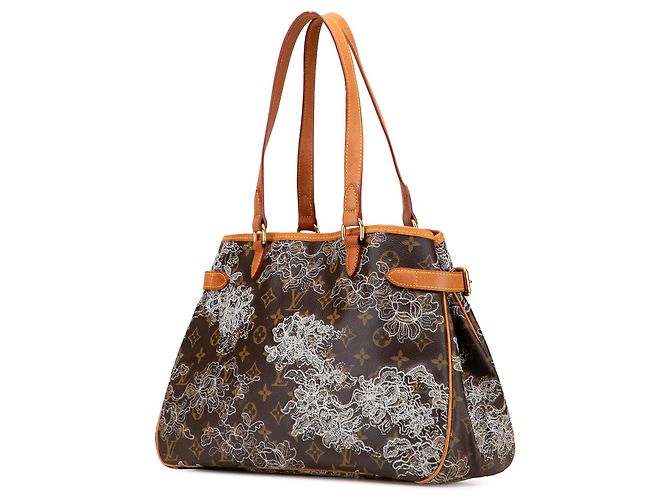 Sac cabas horizontal Louis Vuitton Monogram Dentelle Batignolles marron - vue 2
