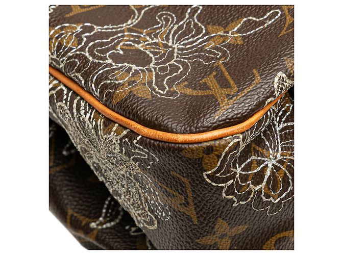 Sac cabas horizontal Louis Vuitton Monogram Dentelle Batignolles marron - vue 7