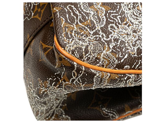 Sac cabas horizontal Louis Vuitton Monogram Dentelle Batignolles marron - vue 8