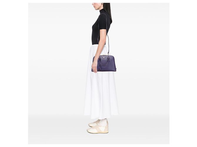 Bolso Prada Medium Saffiano Lux Promenade Morado - vista 10