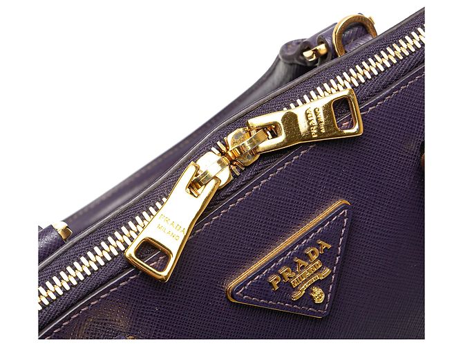 Bolso Prada Medium Saffiano Lux Promenade Morado - vista 9