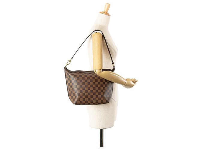 Bolso de hombro Louis Vuitton Damier Ebene Illovo MM marrón - vista 11