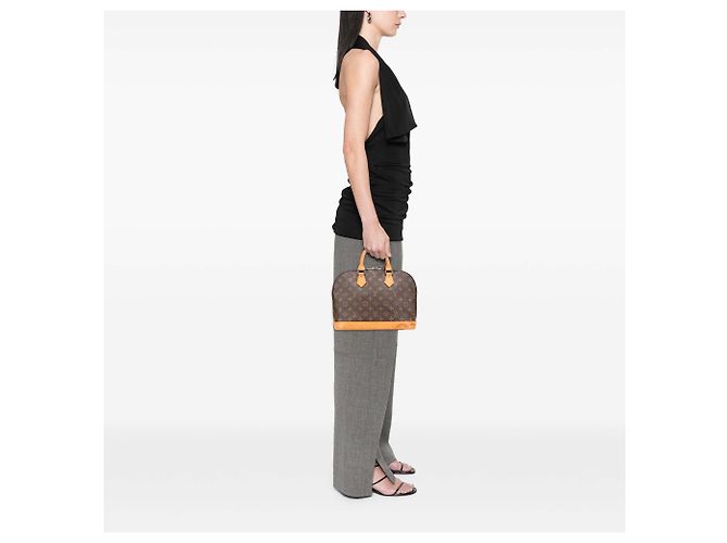 Sac à main Louis Vuitton Monogram Alma PM Marron - vue 11
