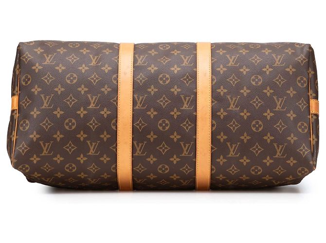 Sac de voyage Louis Vuitton Monogram Keepall Bandouliere 50 Marron - vue 3