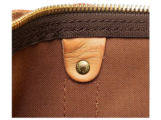 Sac de voyage Louis Vuitton Monogram Keepall Bandouliere 50 Marron - vue 9