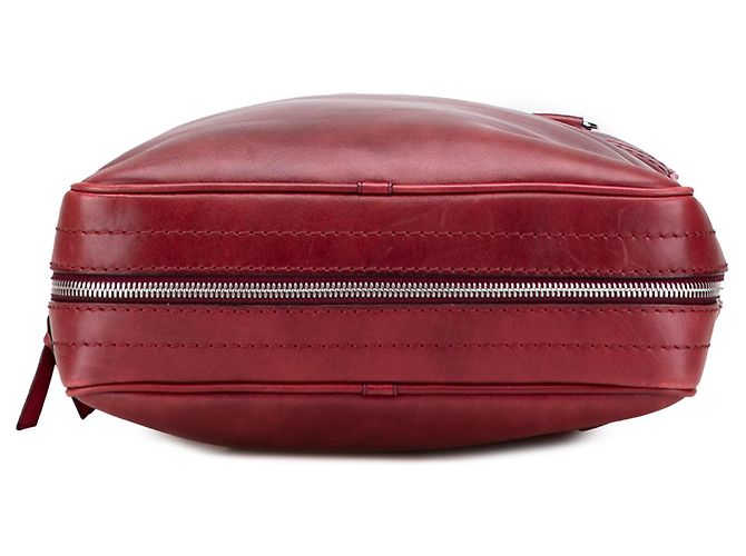 Bolso Satchel Vertical para Documentos Louis Vuitton Bequia en Cuero Rojo - vista 3
