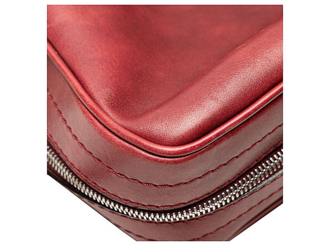 Bolso Satchel Vertical para Documentos Louis Vuitton Bequia en Cuero Rojo - vista 9