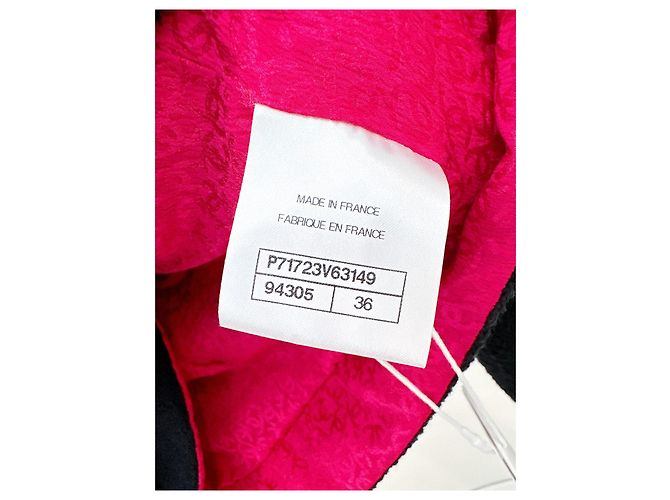 Chanel Tweed Jacke Schwarz Kurzgröße 36 - Ansicht 6
