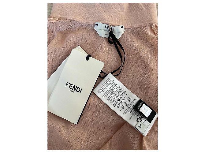 Cardigã curto de lã rosa Fendi - vista 3