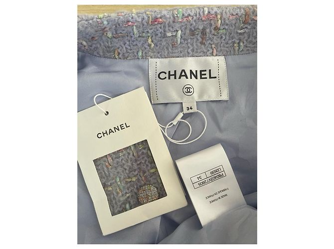 Chaqueta Chanel 25B de tweed morado FR34 - vista 4