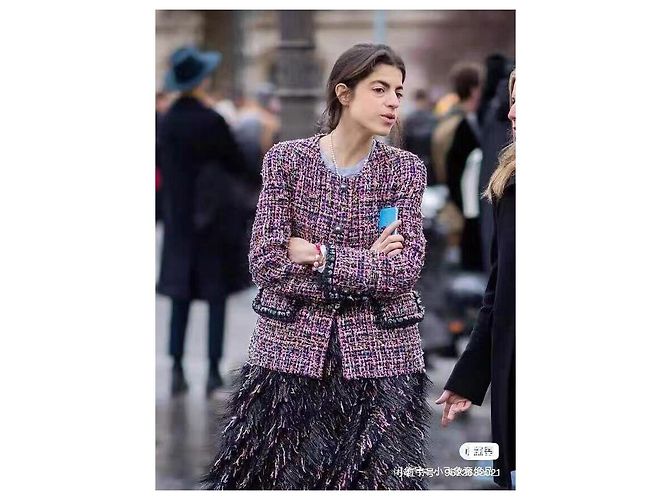 CHANEL 19P Multicolor Bouclé Tweed Jacket - view 7