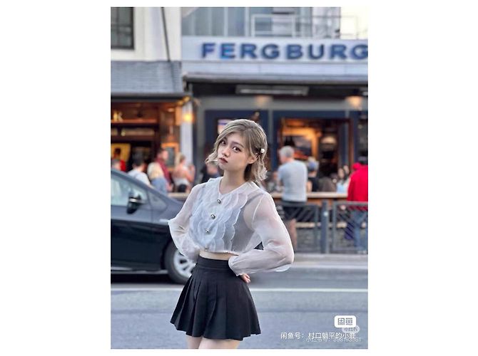 Top Miu Miu em gaze de seda branca - vista 5