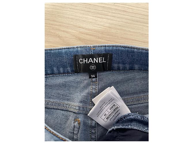 Chanel Skinny Jeans Blau Denim - Ansicht 3