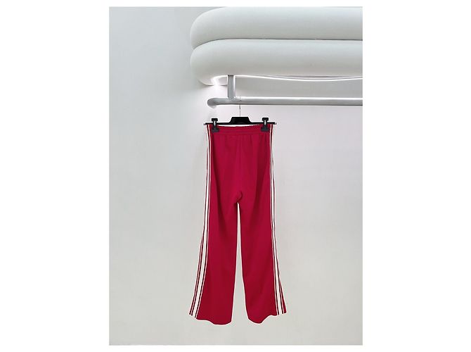 Céline Rote Baumwollhose mit weißen Streifen - Ansicht 2