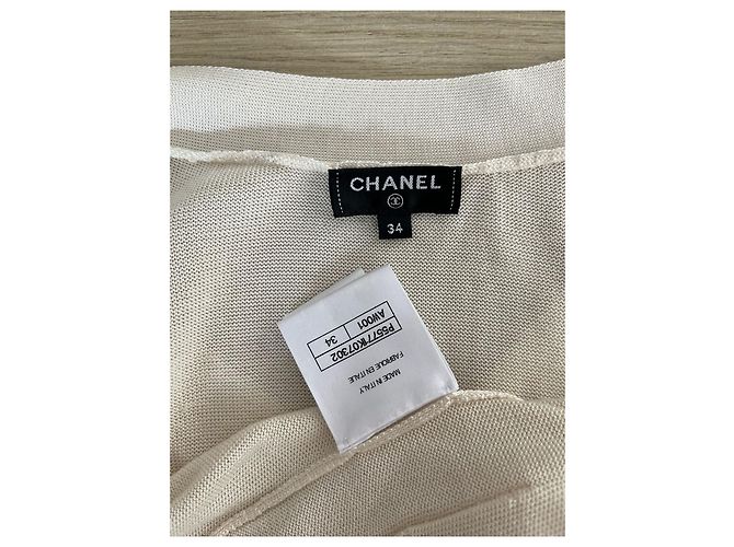 Chanel Strickjacke aus Baumwolle Cuba Kollektion Beige - Ansicht 3