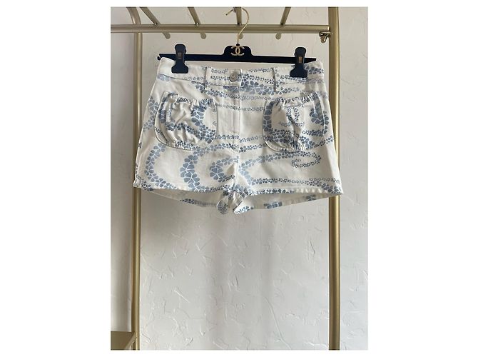 Shorts Chanel 25M Azul Algodão - vista 2