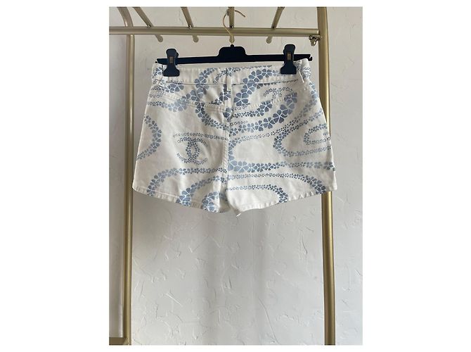 Shorts Chanel 25M Azul Algodão - vista 3