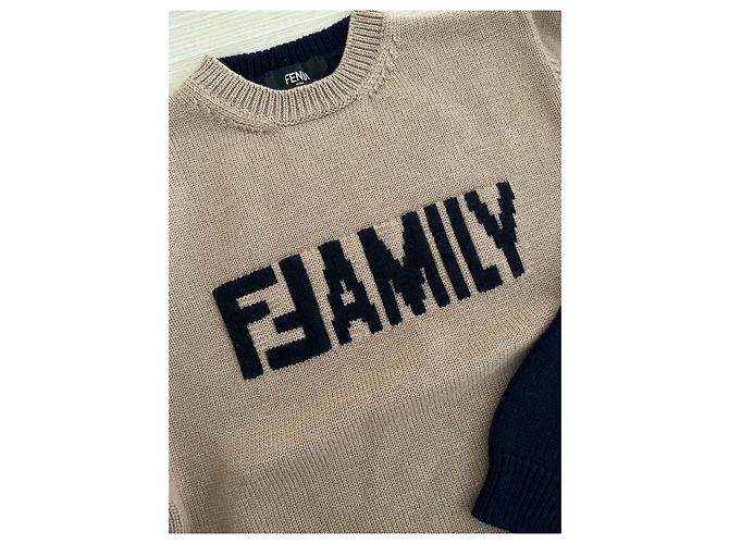 Fendi Fendi Family Strickpullover Wolle mehrfarbig - Ansicht 4