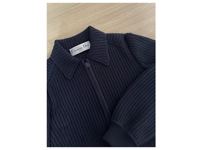Dior Cardigan aus schwarzem Kaschmir mit Logo-Besatz - Ansicht 4