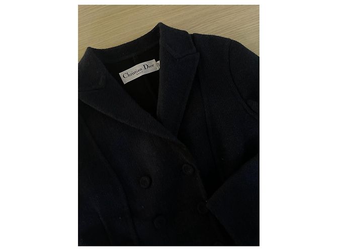 Dior Zweireihiges Wollsakko in Navy - Ansicht 4